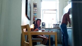 Grandpa Invites A Lecherous, Hot Granny To Fuck Her In The Kitchen