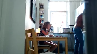 Grandpa Invites A Lecherous, Hot Granny To Fuck Her In The Kitchen