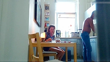 Grandpa Invites A Lecherous, Hot Granny To Fuck Her In The Kitchen