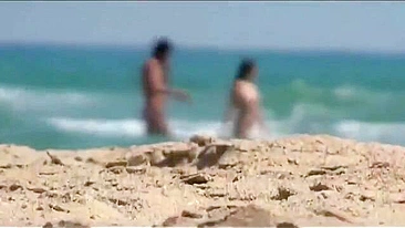 Swinger nudist girl caught fucking with strangers at the beach