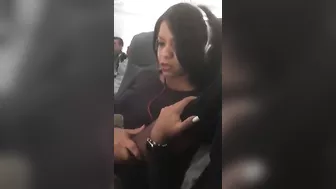 Naughty Black Wife Ecstatically Climaxes By Frisky Fingers In Airplane!