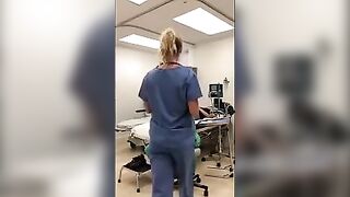 Hot nurse masturbating in public hospital