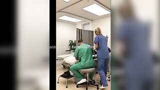 Hot nurse masturbating in public hospital