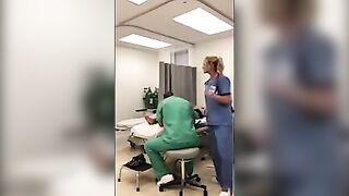 Hot nurse masturbating in public hospital