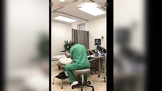 Hot nurse masturbating in public hospital