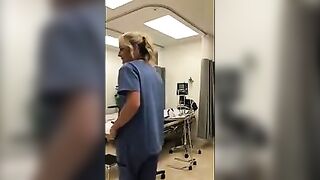 Hot nurse masturbating in public hospital