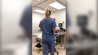 Hot nurse masturbating in public hospital