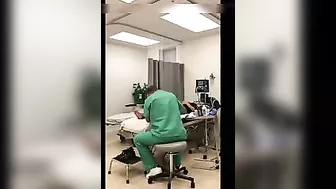 Hot nurse masturbating in public hospital