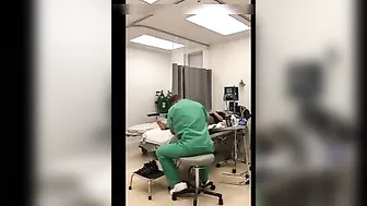 Hot nurse masturbating in public hospital