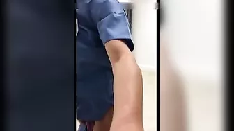 Hot nurse masturbating in public hospital