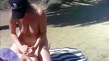 French Beach Sex Hot French Wife Fucks with Strangers