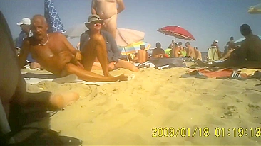 Shocking! Nudist Wife's Steamy Blowjob At Nudists' Sight Caught On Hidden Cam!