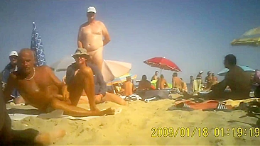 Shocking! Nudist Wife's Steamy Blowjob At Nudists' Sight Caught On Hidden Cam!