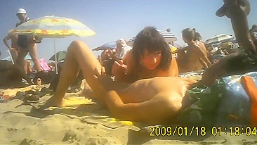 Shocking! Nudist Wife's Steamy Blowjob At Nudists' Sight Caught On Hidden Cam!