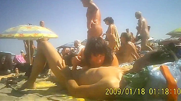 Shocking! Nudist Wife's Steamy Blowjob At Nudists' Sight Caught On Hidden Cam!