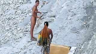 Sultry Amateur Gives Mind-Blowing Blowjob At Nudist Beach