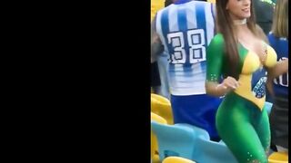 Fantastic Nude Dancing By Stunning Latina In Public Stadium!