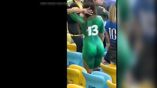 Fantastic Nude Dancing By Stunning Latina In Public Stadium!