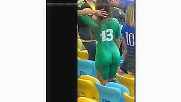 Fantastic Nude Dancing By Stunning Latina In Public Stadium!