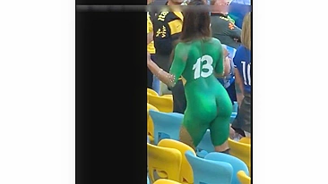 Fantastic Nude Dancing By Stunning Latina In Public Stadium!