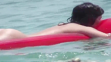 Hot, Sandy-Bodied Nudists Frolicking At The Beach