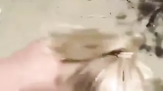 Hot Blonde Slut Woman Sucking Strangers' Dicks At The Beach