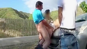 Exhibitionist Woman Engages In Public Outdoor Sex With Multiple Strangers