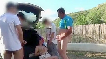 Exhibitionist Woman Engages In Public Outdoor Sex With Multiple Strangers