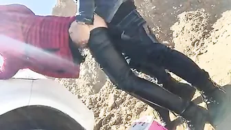 Chinese Voyeur Outdoor Blowjob and Sex