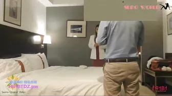 Hidden camera expensive Russian escort with Asian client fucking