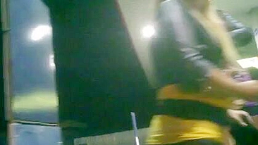 Italian prostitutes flashing client are spied on secret camera