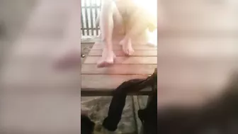 Horny couple caught having sex at the beach by some passerby stranger