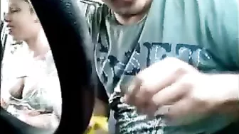 Hidden Spycam in car young Latina hooker sucking and fucking