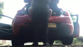 Two strangers caught fucking in a nearby car park