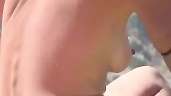 Topless Lady at the Beach Filmed