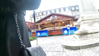 Sultry Exhibitionist Woman Flashing Her Assets In Public Stores