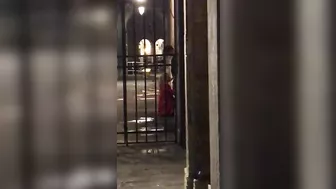 Voyeur hidden camera caught a girl giving blowjob to stranger in public