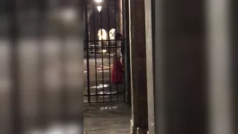 Voyeur hidden camera caught a girl giving blowjob to stranger in public