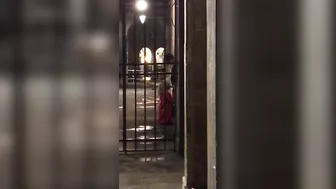 Voyeur hidden camera caught a girl giving blowjob to stranger in public