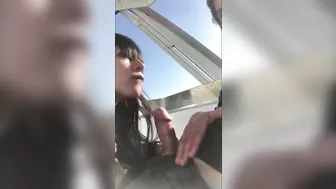 Exhibitionist couple doing sex in public in a ferris wheel - real public exposure and fucking in public video.