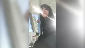 Exhibitionist couple doing sex in public in a ferris wheel - real public exposure and fucking in public video.