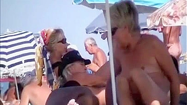 French Nudist Beach with Couples Making Sex