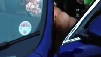 Mature wife masturbates in front of strangers and lets them cum on her