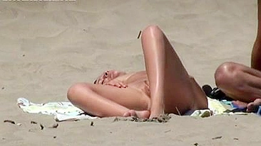 Sultry Nudist French Woman Filmed Shameful Voyeur At The Beach