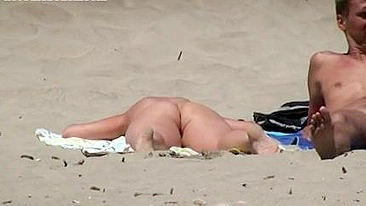 Sultry Nudist French Woman Filmed Shameful Voyeur At The Beach