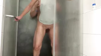 Horny mature wife with small tits banged by neighbor in shower