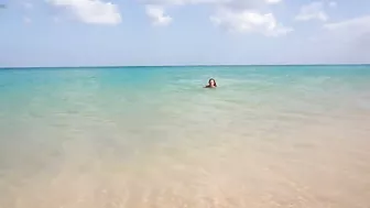 Sultry, Exhibitionist Nudist Wife Sultrily Filmed On The Beach