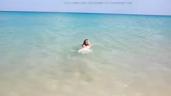 Sultry, Exhibitionist Nudist Wife Sultrily Filmed On The Beach