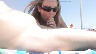 French Belle Partner Giving Mind-Blowing Oral Pleasure At The Shore