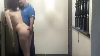 Fat pizza man gets a blowjob from a young girl for free pizza